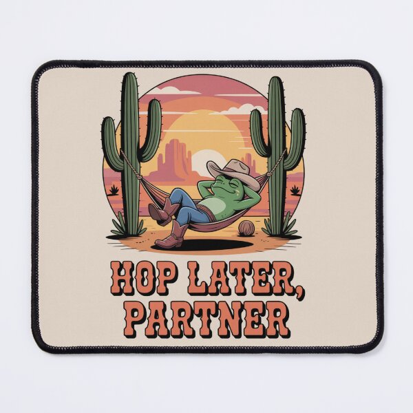 Item preview, lazy western frog - frog cowboy - kawaii frog - cute frog - funny frog - western frog - cowboy frog - sleepy frog - lazy frog - frog lover - cute cowboy - wild west humor - western humor designed and sold by JansenGS.