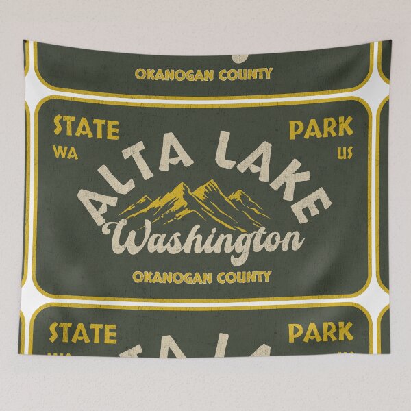 Item preview, Alta Lake State Park, Okanogan County, Washington, badge design designed and sold by Wanderful-roads.