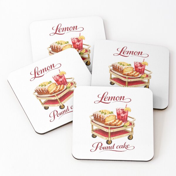 Item preview, Lemon Pound Cake & Cranberry Lemonade – Vintage Dessert Trolley Art designed and sold by Fabrifrank.