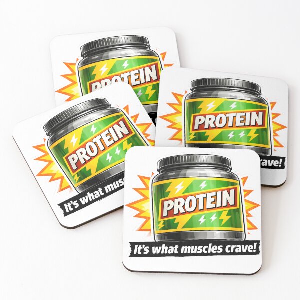 Item preview, Protein It’s What Muscles Crave Sticker designed and sold by TheSashScene.