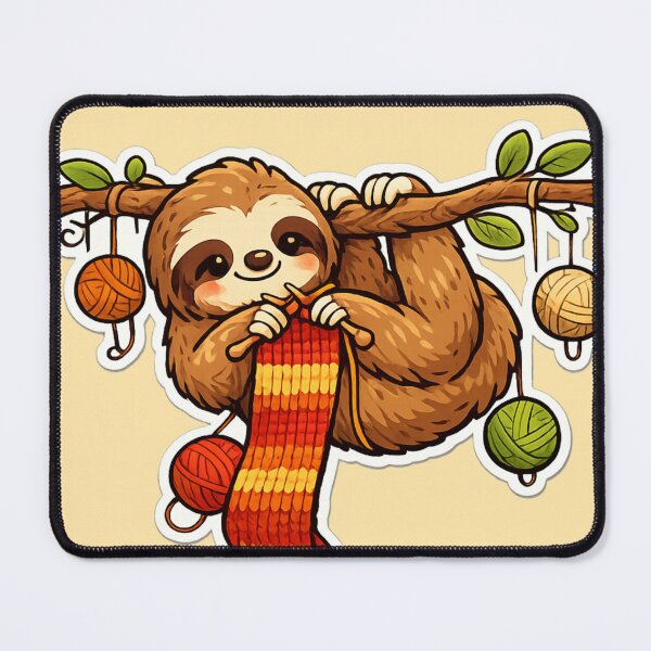 Item preview, Knitting Sloth  designed and sold by Iail Ioa.
