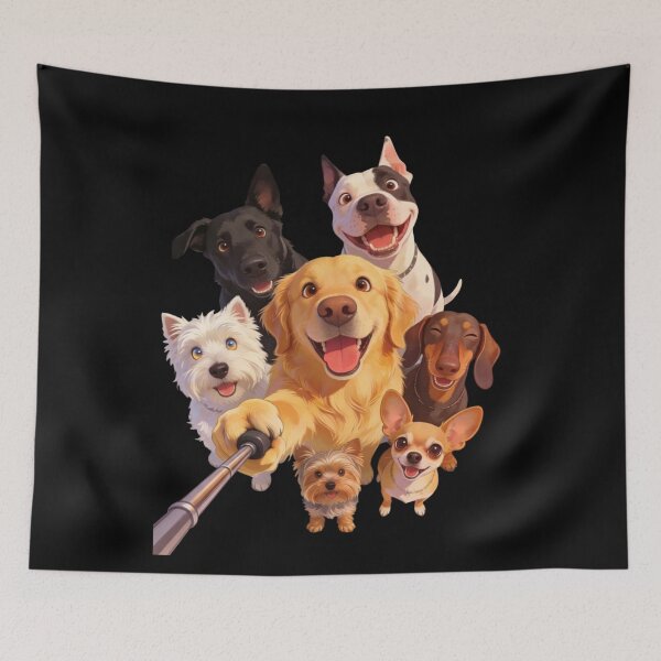 Item preview, Happy Dogs Selfie Group Portrait — Dog Lover Gift designed and sold by Zippy Creation.