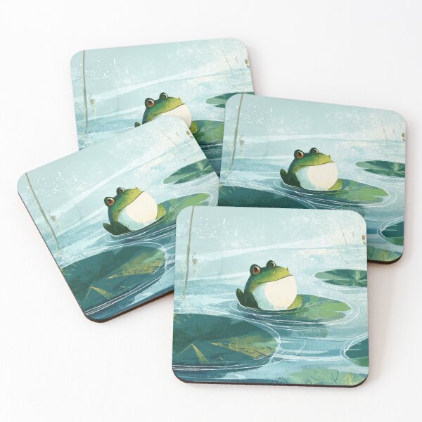 Item preview, Frog sits on lily pad in water designed and sold by anytka.