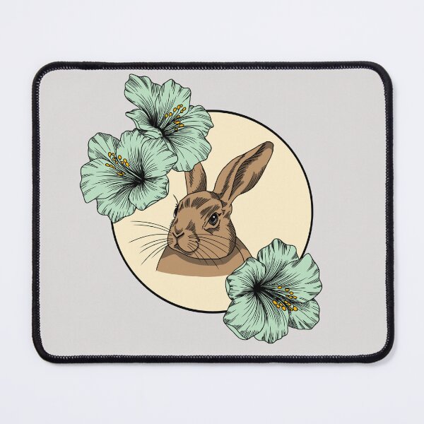 Item preview, Minimalistic bunny with flowers designed and sold by Pamelarts.