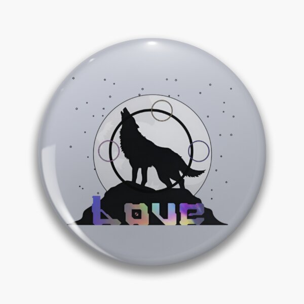 Item preview, Wolf Love Under the Moon – Lunar Howling Wolf Art designed and sold by Good Vibes .
