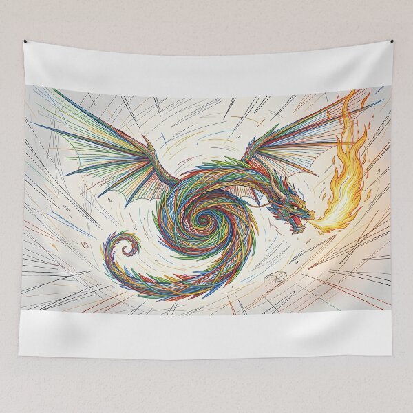 Item preview, Fire Dragon Dynamic & Modern designed and sold by RocketAiCat.