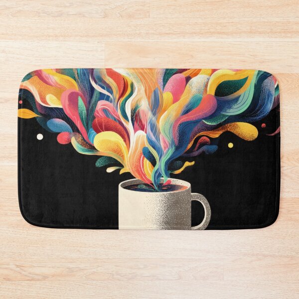 Item preview, Colorful steam rises from coffee cup designed and sold by anytka.