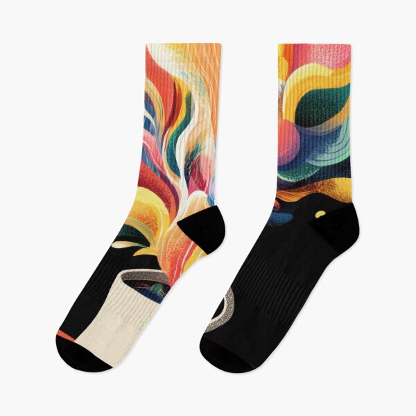 Item preview, Colorful steam rises from coffee cup designed and sold by anytka.