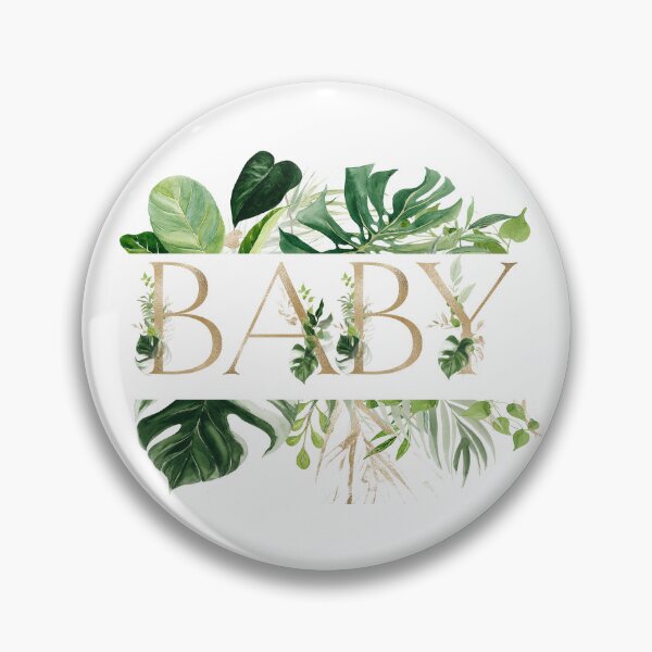 Item preview, Stylish Tropical Baby Typography with Gold Letters and Monstera Leaves | Elegant Botanical Nursery Design designed and sold by Marty Party .