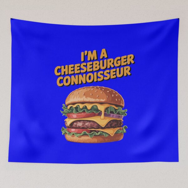 Item preview, I'm A Cheeseburger Connoisseur. Fast Food Lover Art Design designed and sold by fantasticdesign.