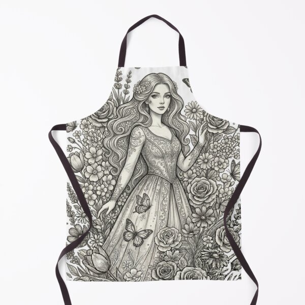 Item preview, A young woman in a flower garden designed and sold by PP&RAINBOW SHOP.