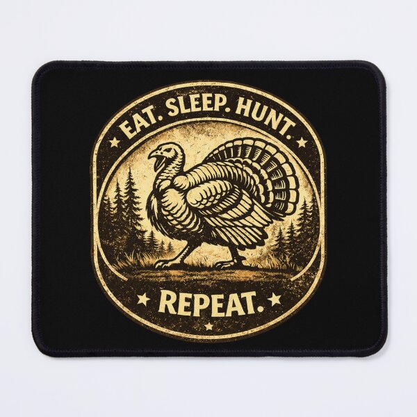 Item preview, Eat Sleep Hunt Repeat Turkey Hunting Shirt – Vintage Hunter Graphic designed and sold by WildWonderfulWear.