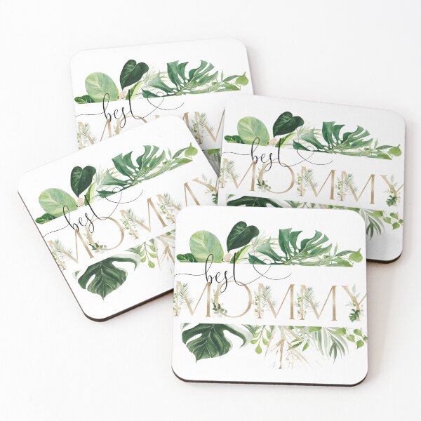 Item preview, Best Momy Tropical Botanical Typography with Gold Letters | Elegant Mother’s Day Gift Design designed and sold by Marty Party .