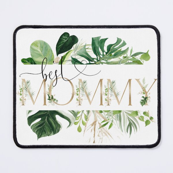 Item preview, Best Momy Tropical Botanical Typography with Gold Letters | Elegant Mother’s Day Gift Design designed and sold by Marty Party .