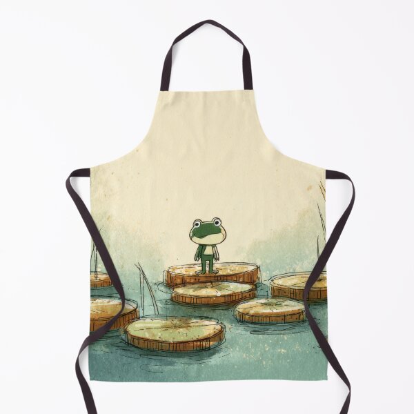 Item preview, Frog on lily pads in a pond designed and sold by anytka.