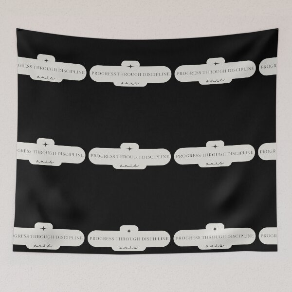 Item preview, Progress Through Discipline – Minimalist Motivational Mindset Design designed and sold by AXIS-EQUILIBRIO.
