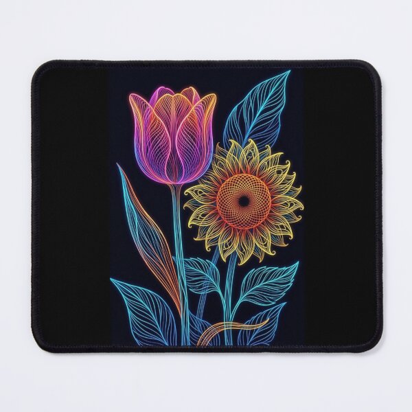Item preview, Vibrant Neon Tulip & Sunflower: Wire-Wrap Floral Duo designed and sold by Siriusvibes.