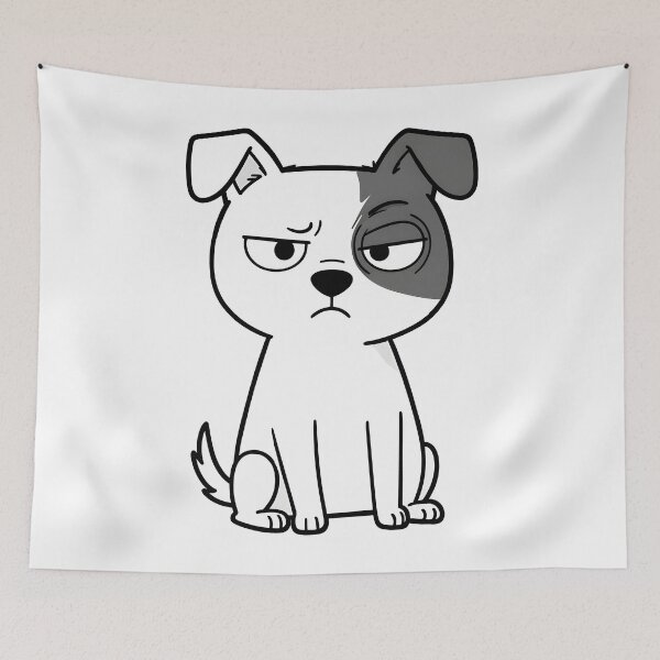 Item preview, suspicious dog designed and sold by Uglyandcute.