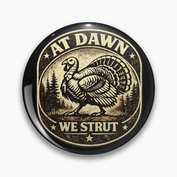 Item preview, Vintage Turkey Hunting Shirt – At Dawn We Strut – Wild Turkey Hunter Graphic designed and sold by WildWonderfulWear.