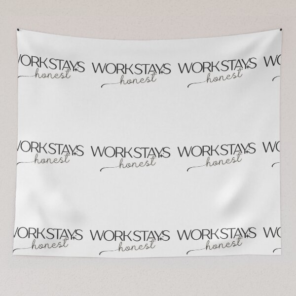 Item preview, Work Stays Honest – Minimalist Discipline and Work Ethic Design designed and sold by AXIS-EQUILIBRIO.