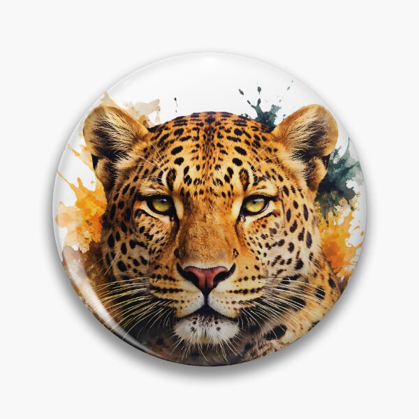 Item preview, Majestic Leopard Portrait Modern Animal Art designed and sold by giachem99.