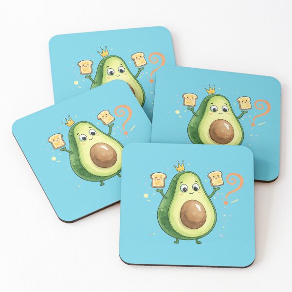 Item preview, Cute Avocado Toast King Watercolor Illustration designed and sold by StickyDelights.