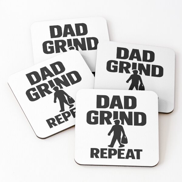 Item preview, Dad Grind Repeat Funny Father Silhouette Minimalist Design designed and sold by FunFitLife Studio.