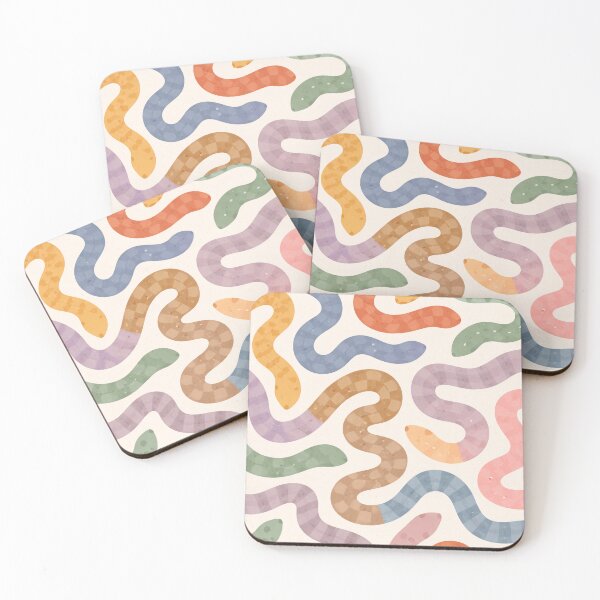 Item preview, Abstract Snake Pattern | Colorful Wavy Serpent Shapes | Modern Trendy Animal Design designed and sold by DrizzyV.