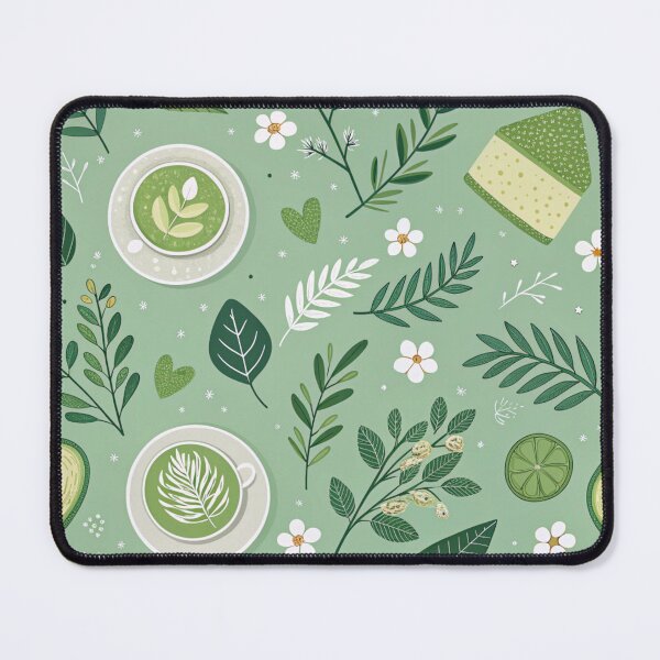 Item preview, Matcha Green Aesthetic Seamless Pattern designed and sold by Erik Visnievskij.