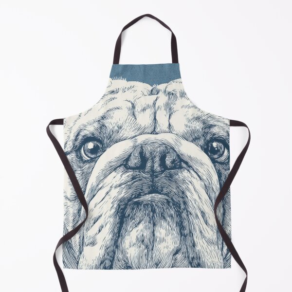 Item preview, Bulldog drawing with blue background designed and sold by anytka.