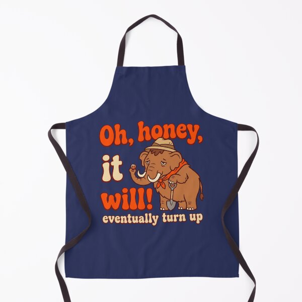 Item preview, Vintage Archaeologist Mammoth Mom Design - "Eventually Turn Up" - Whimsical Paleo Humor designed and sold by ottrain.