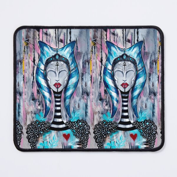Item preview, Space Warrior Queen — Whimsical Fan Art Portrait | Blue Ornamental Cosmic Illustration designed and sold by  Ojo de Lilith.