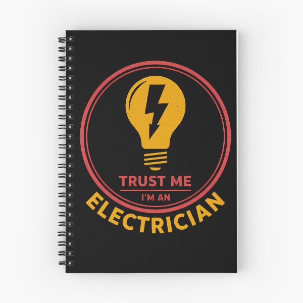 Item preview, Trust Me I'm An Electrician Retro Light Bulb Badge designed and sold by ZuToMi.