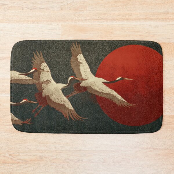 Item preview, Cranes fly across a rising sun designed and sold by anytka.
