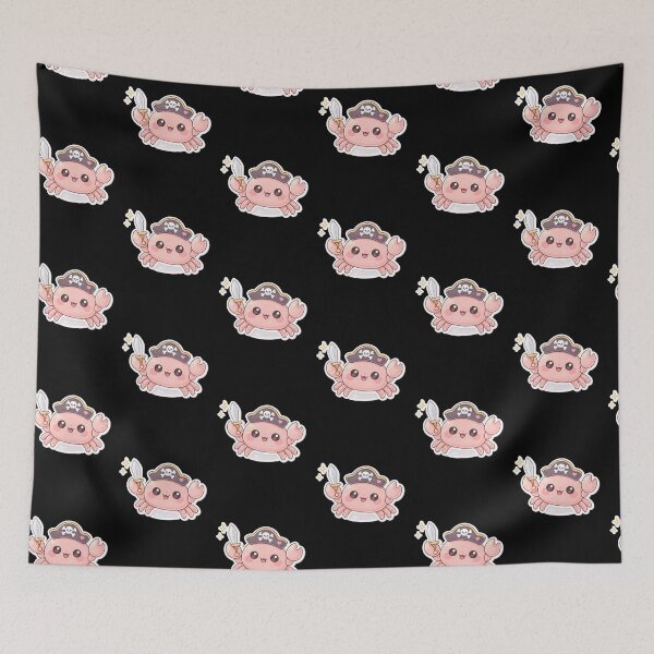 Item preview, Cute Pirate Crab Kawaii Cartoon Funny Sea Animal Buccaneer  designed and sold by Merchandiser099.