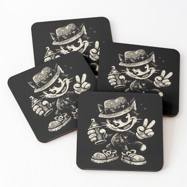 Item preview, Vintage Cartoon Cat Graffiti designed and sold by HubiUrbanStudio.