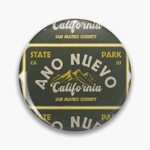 Item preview, Año Nuevo State Park, San Mateo County, California, badge design designed and sold by Wanderful-roads.