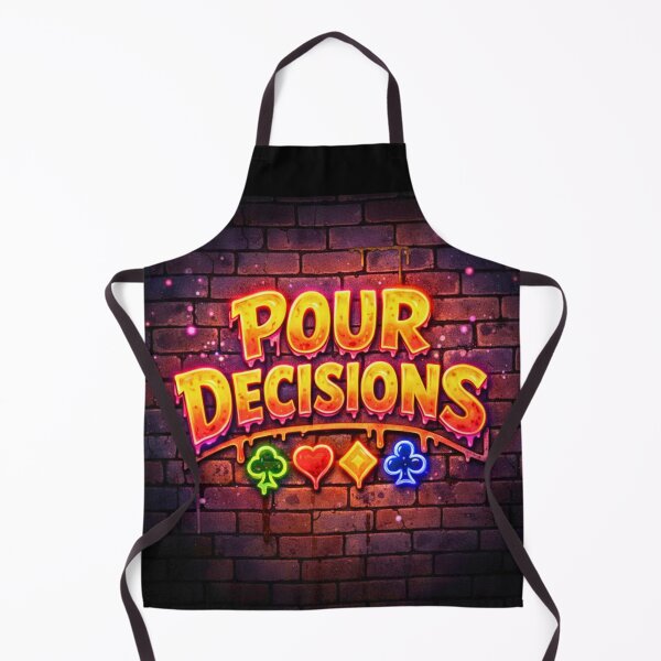 Item preview, Pour Decisions Neon Drip Logo — Bar Wall Art designed and sold by A Sinister Sly.