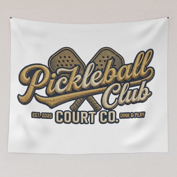 Item preview, Embroidered Pickleball Club – Vintage Sports Style “Dink & Play” designed and sold by Golden Chaos.