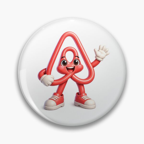 Item preview, Cute Red Loop Mascot Airbnb designed and sold by fritz-10signer.