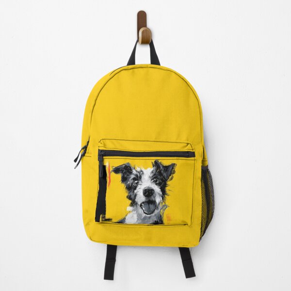Item preview, Happy dog with yellow background designed and sold by anytka.