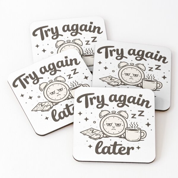 Item preview, Try Again Later – Funny Low Energy Mood Graphic Tee designed and sold by Inkae Studio.