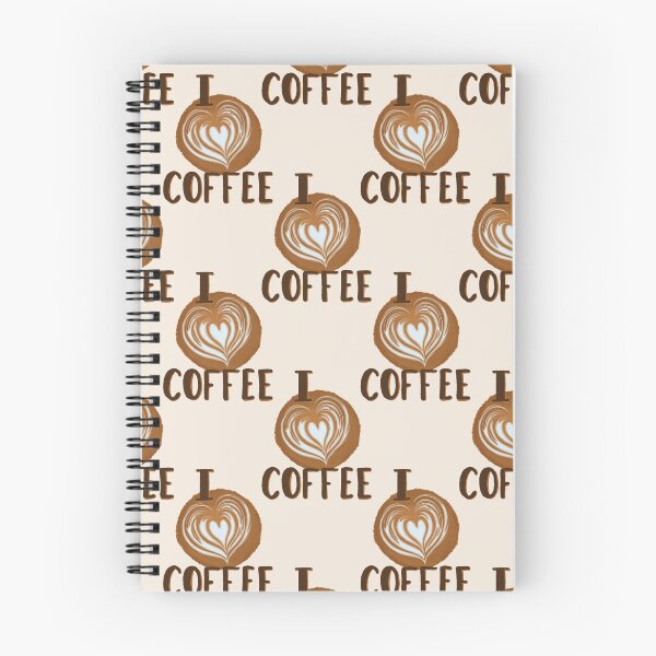 Item preview, I Love Coffee - latte heart art repeating designed and sold by TSPWVDesigns.