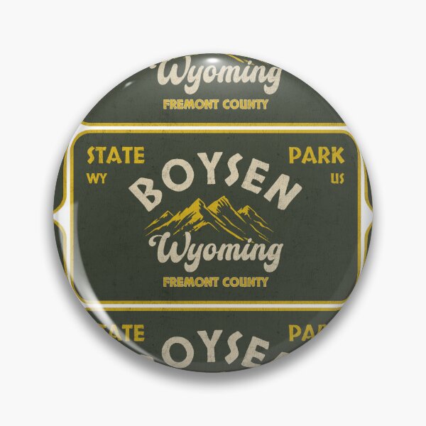 Item preview, Boysen State Park, Fremont County, Wyoming, badge design designed and sold by Wanderful-roads.
