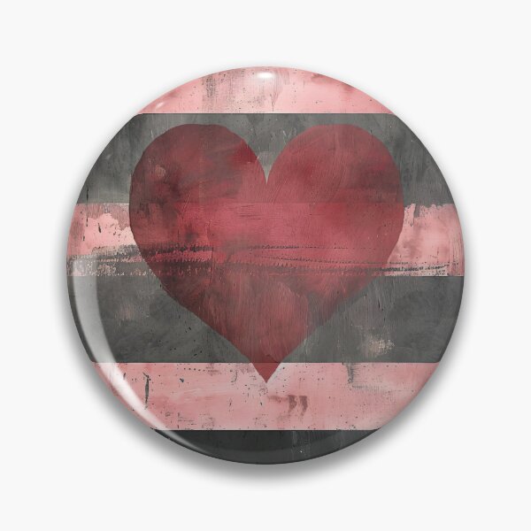 Item preview, Abstract Red Heart Wall Art Neutral Striped Background designed and sold by NarjaShop.