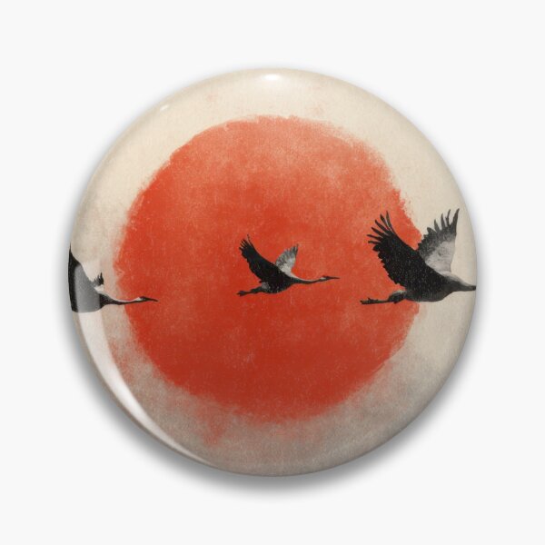 Item preview, Cranes flying against a red sun designed and sold by anytka.
