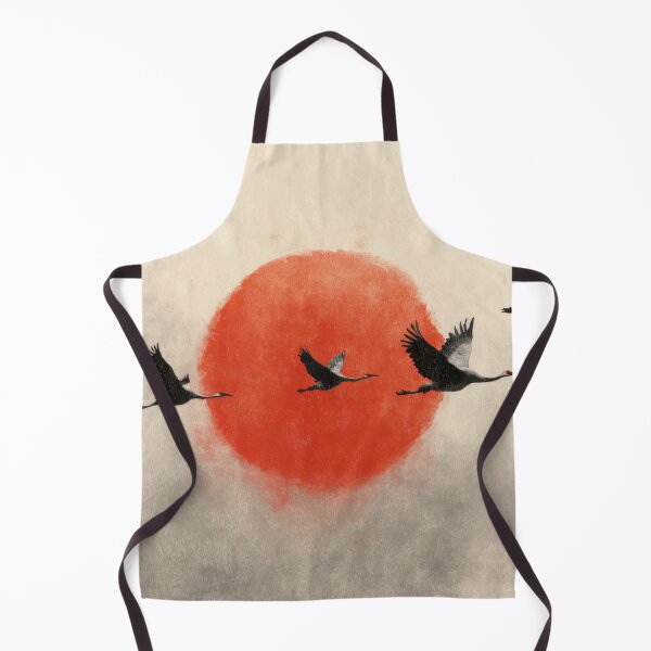 Item preview, Cranes flying against a red sun designed and sold by anytka.