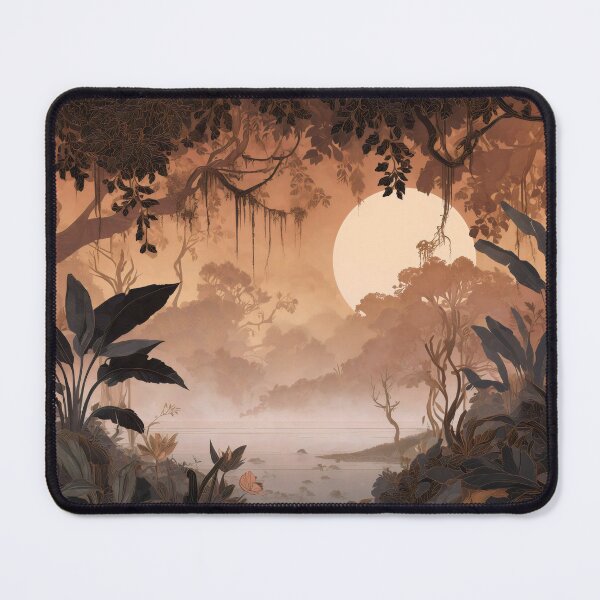 Item preview, Sepia Jungle Sunset Landscape designed and sold by LuminousFoundry.