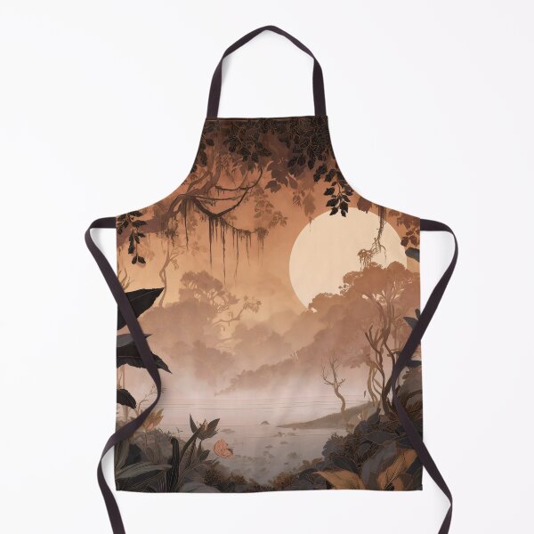 Item preview, Sepia Jungle Sunset Landscape designed and sold by LuminousFoundry.