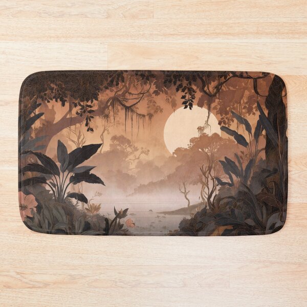 Item preview, Sepia Jungle Sunset Landscape designed and sold by LuminousFoundry.